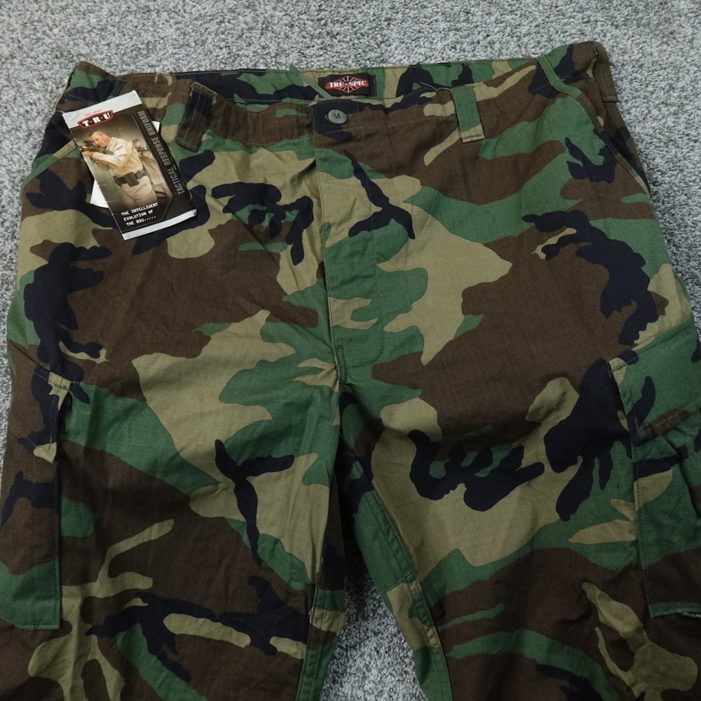 NEW Tru Spec Pants Mens 2XL Green Woodland Camo Army Tactical Cargo Military BDU